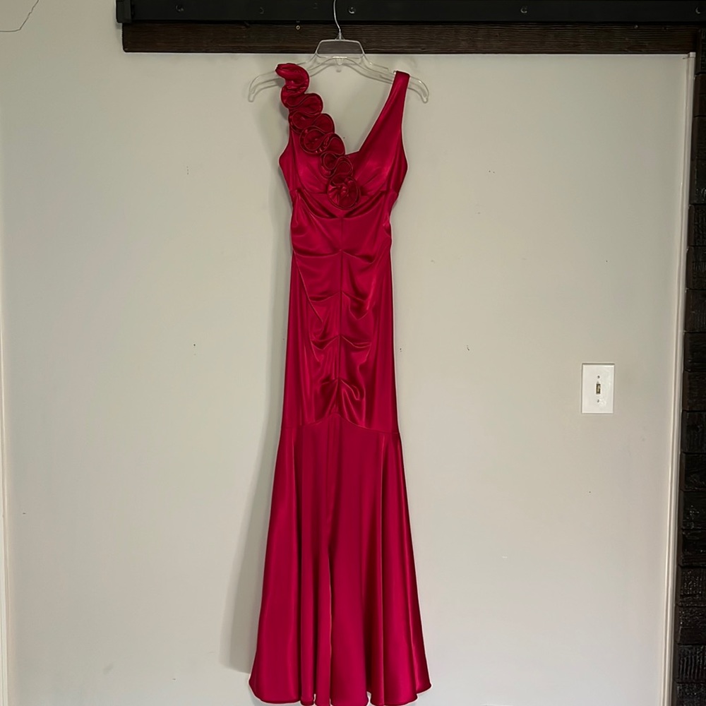 Cache Pink Mermaid Prom Dress